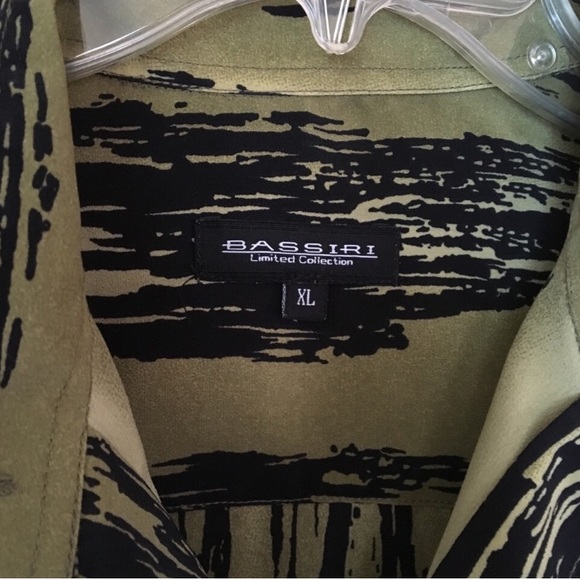 Bassiri Black and Green Polo T shirt - Picture 2 of 4